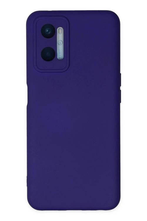 Oppo A96 Kılıf Nano içi Kadife Silikon - Mor
