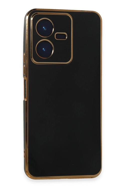 Vivo Y22 2022 Kılıf Volet Silikon - Siyah