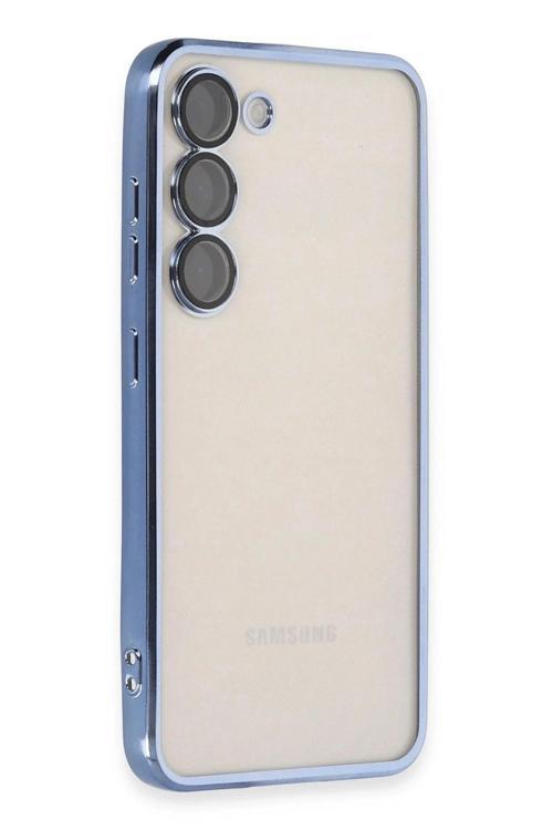 Samsung Galaxy S23 Plus Kılıf Lensli Silikon - Açık Mavi