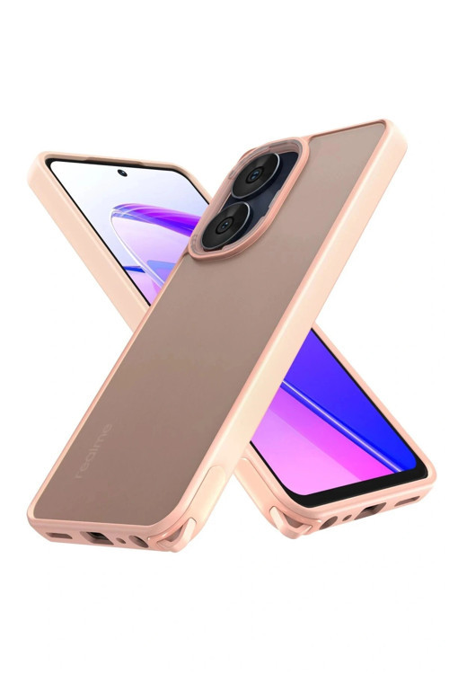 Realme C55 Kılıf Elegant Kapak - Pudra