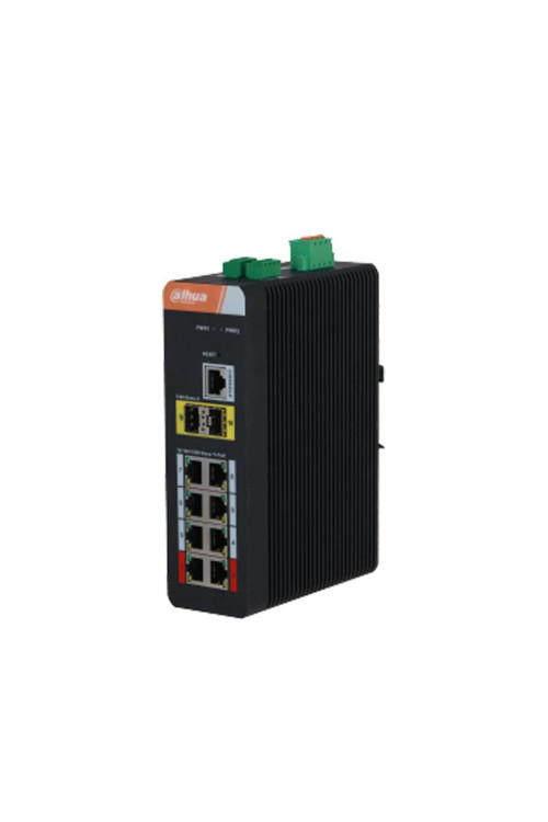 Dahua 8 Kanal Yönetilebilir Gigabit Endüstriyel Swicth (8Ge Poe + 2Ge Sfp )