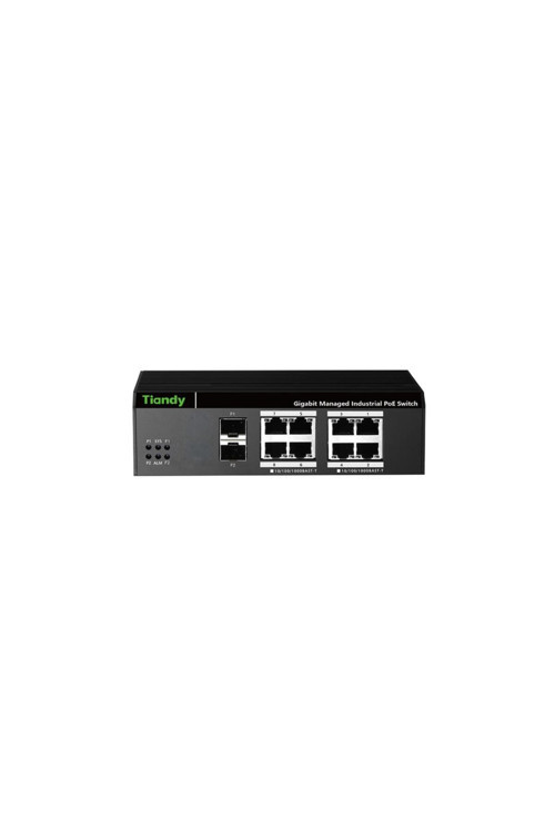Tiandy 8 Port Gigabit Layer2 Yönetilebilir Endüstriyel Aı Poe Switch ( 8G+2 Sfp )