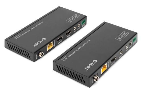 DIGITUS 4K HDBaseT™ HDMI Extender Set, 150 m 4K/60Hz, 18 Gbps, YUV 4:4:4, HDR