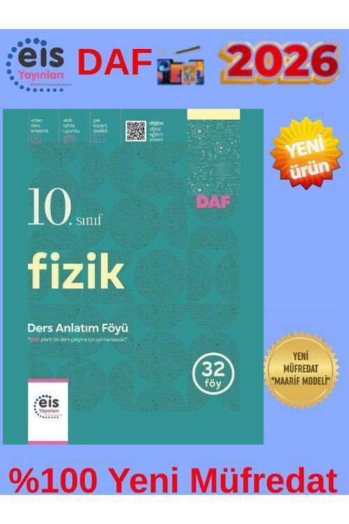 Eis Yayınları 2026 Daf 10.Sınıf Fizik Ders Anlatım Föyü(Konu Anlatım)+Android Kalem