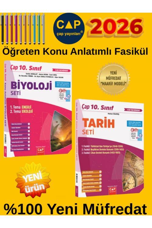 10.Sınıf %100 Yeni Maarif Müfredat Biyoloji-Tarih Öğreten Konu Anlatımlı Fasikül+Dokunmatik Kalem