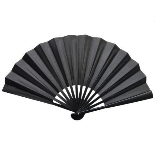 Plastik Kumaş Yelpaze 12 li Siyah