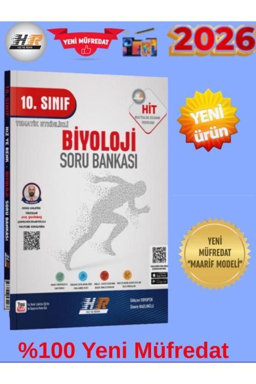 Hız Ve Renk Hit 10.Sınıf Biyoloji %100 Yeni Maarif Müfredat Video Çözümlü Soru Bankası+Android Kalem