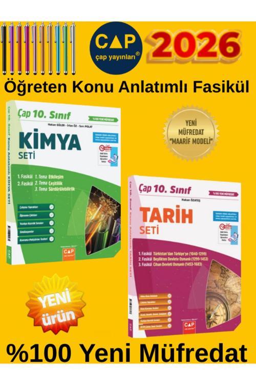 10.Sınıf %100 Yeni Maarif Müfredat Kimya-Tarih Öğreten Konu Anlatımlı Fasikül+Dokunmatik Kalem