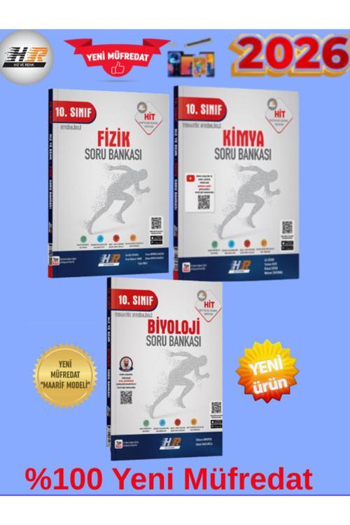 Hız Ve Renk Hit 10.Sınıf Fizik-Kimya-Biyoloji %100 Yeni Maarif Müfredat Soru Bankası+Android Kalem