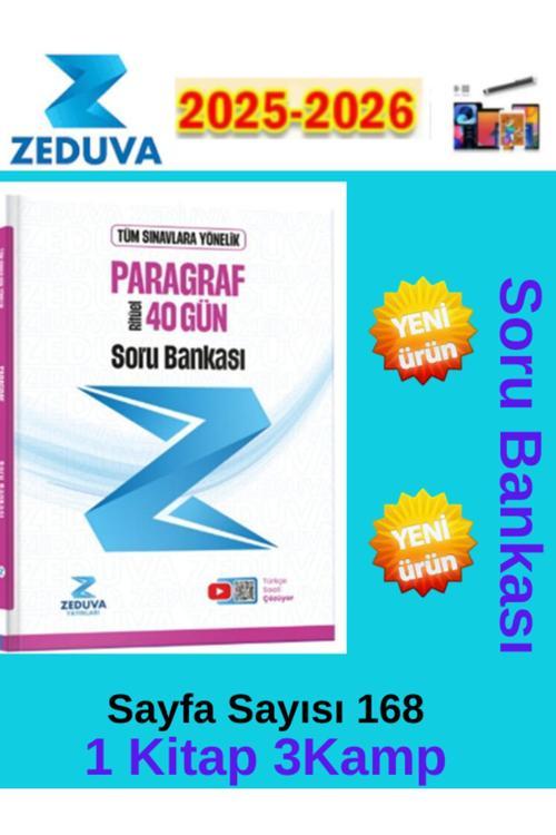 Zeduva Yayınları Tüm Sınavlara Yönelik Türkçe Saati 40 Gün Ritüel Paragraf Soru Bankası+Kalem