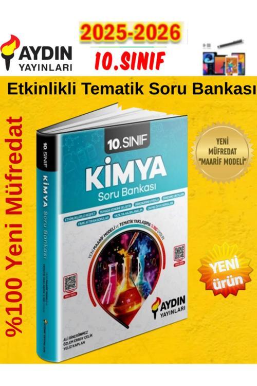 Aydın Yayınları 2026 10.Sınıf Kimya %100 Müfreadat Etkinlikli Tematik Soru Bankası+Kalem