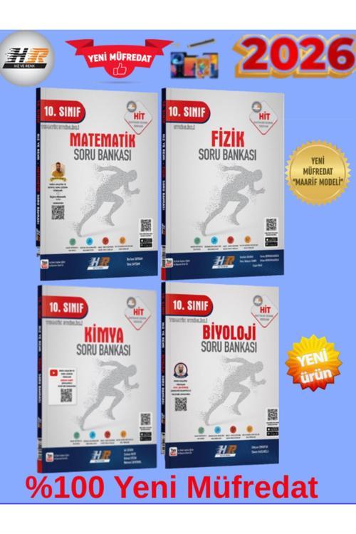 Hız Ve Renk Hit 10.Sınıf Matematik-Fizik-Kimya-Biyoloji %100 Yeni Maarif Müfredat Soru Bankası+Kalem