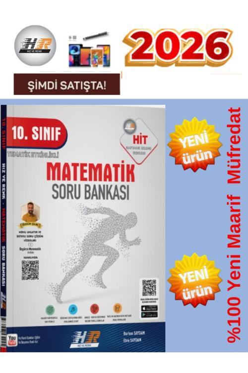 2026 10.Sınıf Hit %100 Yeni Müfredat Matematik Video Çözümlü Soru Bankası+Dokunmatik Kalem(Yeni)