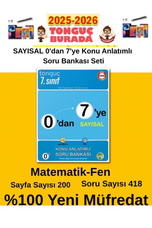 2025-2026 0'Dan 7'Ye Konu Anlatımlı Soru Bankası (Sayısal)+Akıllı Tahta Kalemi