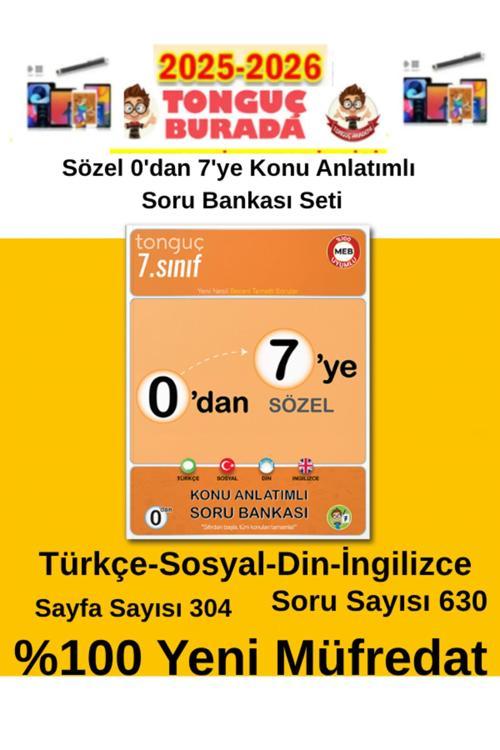 2025-2026 0'Dan 7'Ye Konu Anlatımlı Soru Bankası (Sözel)+Akıllı Tahta Kalemi