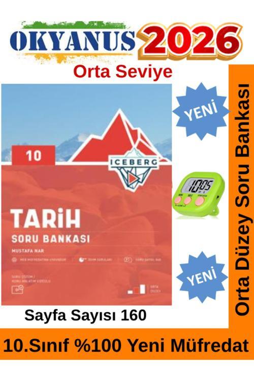 2026 10.Sınıf Iceberg Tarih %100 Yeni Müfredat Soru Bankası Seti+Kronometre
