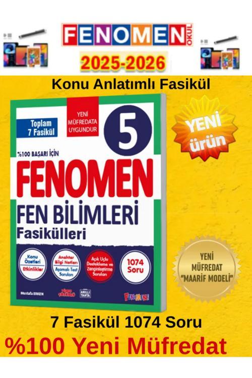 2025-2026 5.Sınıf Fen Bilimleri Konu Anlatımlı Soru Fasikülü(7 Fasikül+1074 Soru)+Tablet Kalemi
