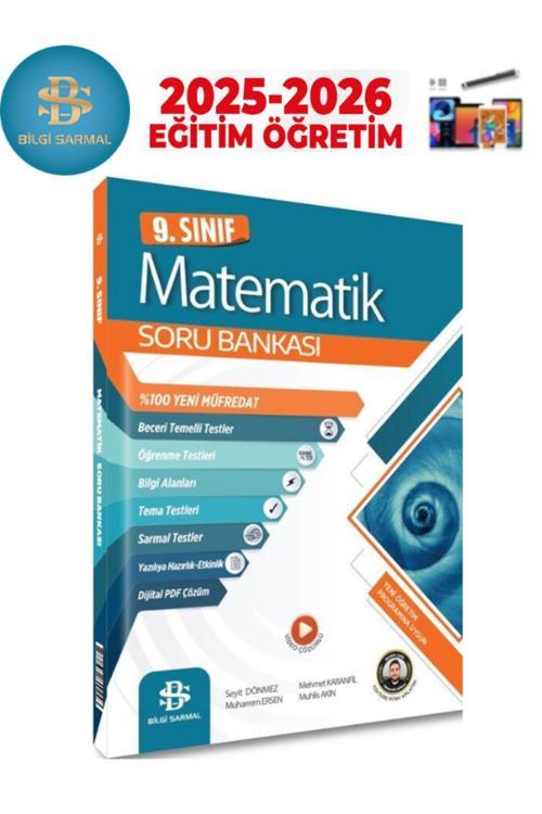 Bilgi Sarmal 2025-2026 9.Sınıf Matematik Video Çözümlü Soru Bankası+Android Kalem