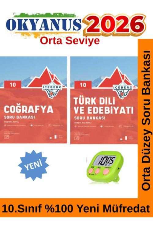 2026 10.Sınıf Iceberg Türk Dili Edb-Coğrafya %100 Yeni Müfredat Soru Bankası Seti+Kronometre