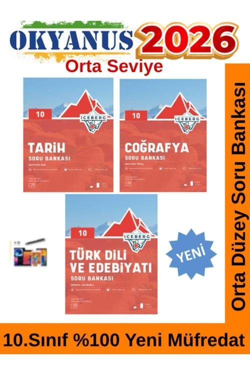 2026 10.Sınıf Iceberg Türk Dili Edb-Tarih-Coğrafya %100 Yeni Müfredat Soru Bankası Seti+Kalem