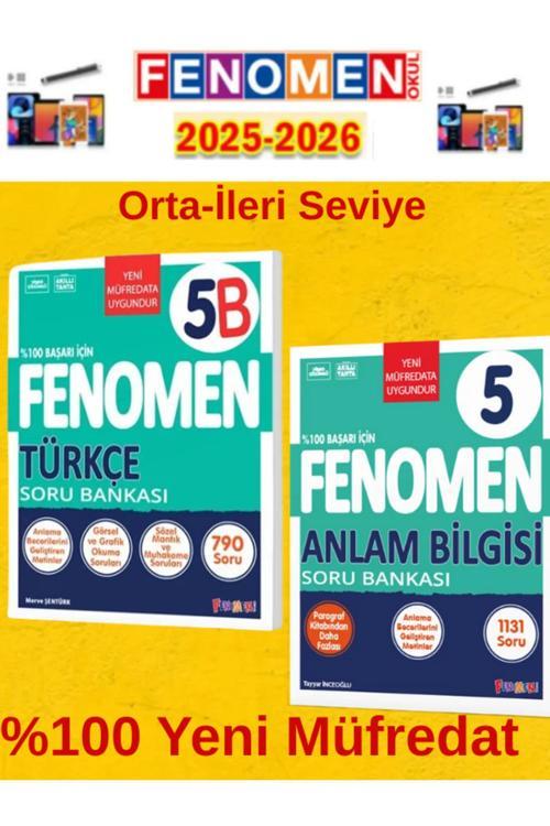 5.Sınıf Türkçe B-Anlam Bilgisi Fenomen Soru Bankası Seti%100 Yeni Müfredat+Kalem(2 Kitap)