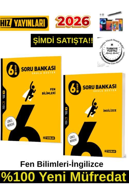 Hız 2026 6.Sınıf Fen-İngilizce %100 Yeni Marif Müfredat Soru Bankası+Android Kalem
