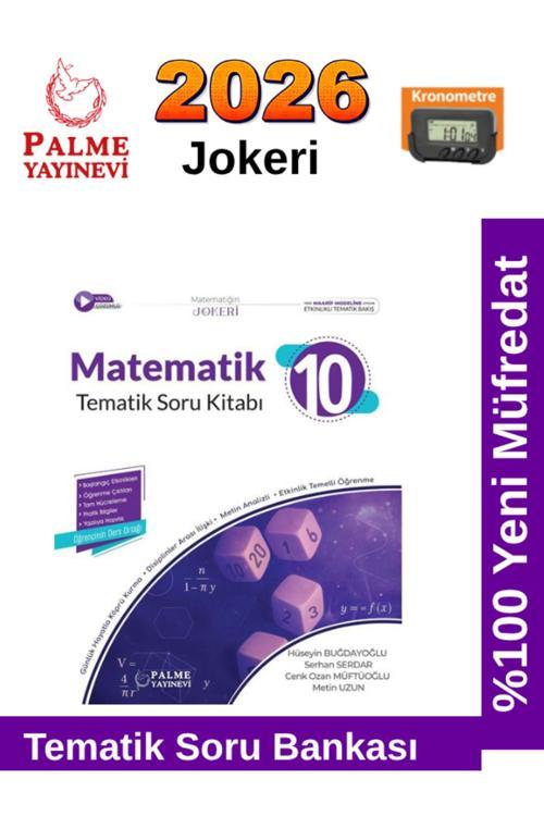 2026 10.Sınıf Matematik Jokeri Tematik %100 Yeni Müfredat Soru Bankası+Kronometre