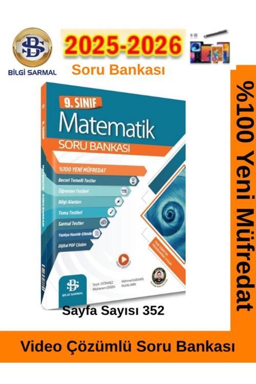 Bilgi Sarmal 2025-2026 Müfredat 9.Sınıf Matematik %100 Yeni Video Çöz.Soru Bankası