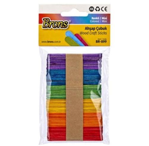 Brons Dondurma Çubuğu Renkli İnce Dar Kısa 50Li - 4 paket