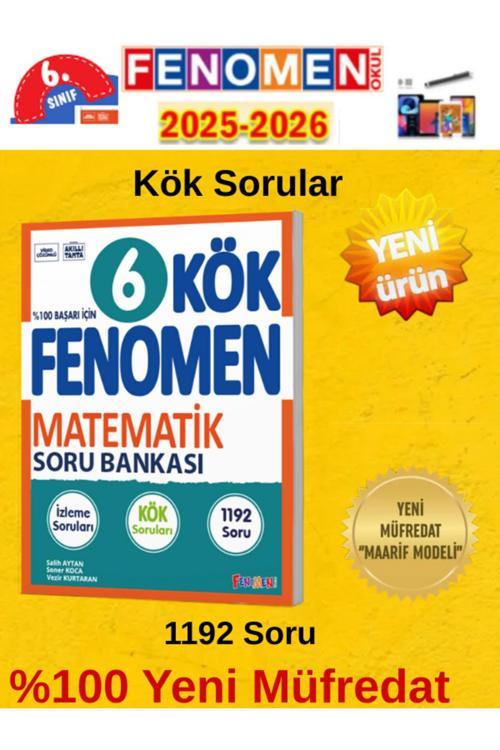 2025-2026 6.Sınıf Matematik Kök Sorular (1192 Soru)Soru Bankası+Tablet Kalemi