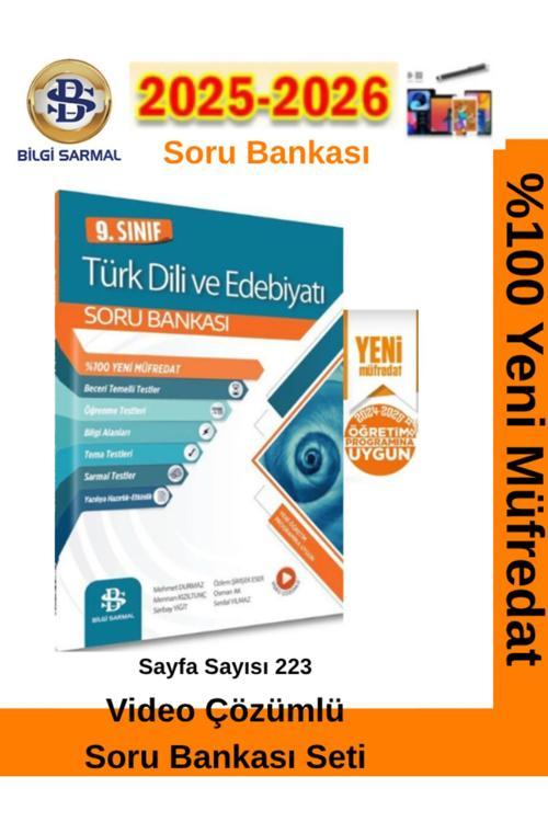 Bilgi Sarmal 2025-2026 Müfredat 9.Sınıf Türk Dil.Edb.%100 Yeni Soru Bankası