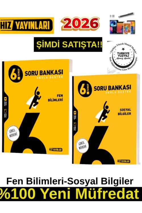 Hız 2026 6.Sınıf Fen-Sosyal Bilgiler %100 Yeni Marif Müfredat Soru Bankası+Android Kalem