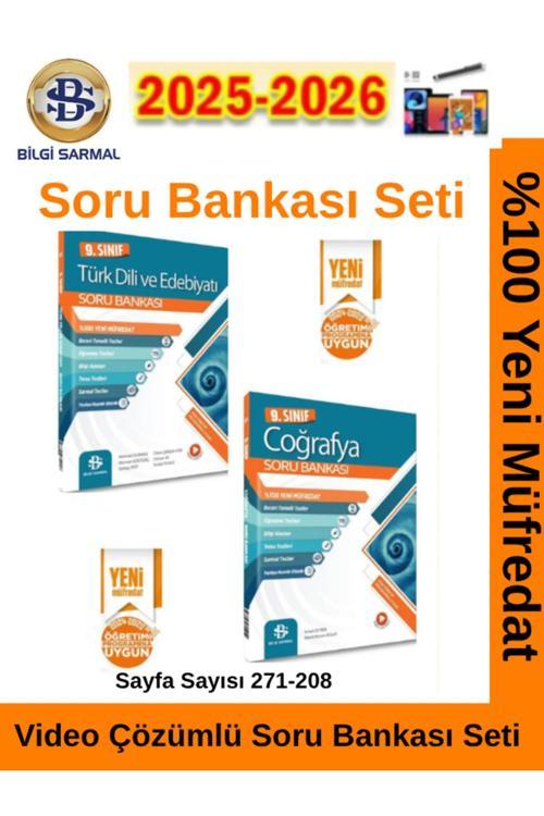 Bilgi Sarmal 2025-2026 Müfredat 9.Sınıf Türk Dil.Edb-Coğrafya %100 Yeni Müfredat Soru Bankası