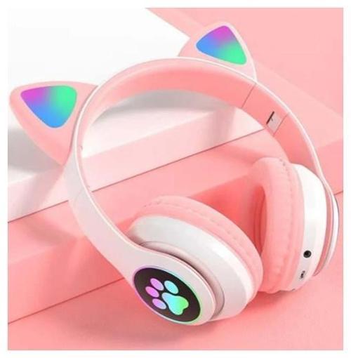 Bunny Cat Wireless Kablosuz Kulaklık Pembe