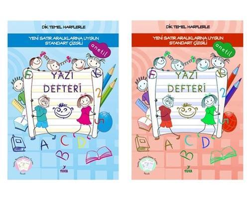 1.sınıf Dik Temel Harf Yazı Defteri A4 1.Sınıflara Uygun - 4 adet