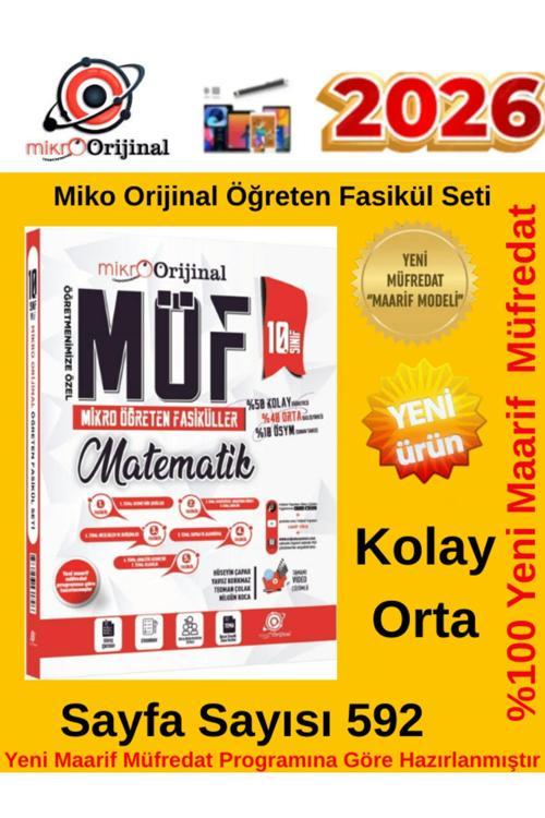 2026 10.Sınıf Mikro Orijinal Konu Anlatımlı Öğreten Set(Möf)Kolay-Orta+Android Kalem