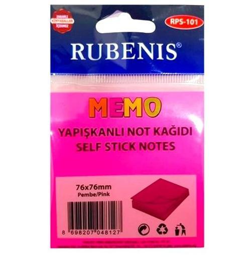Memo Yapışkanlı Not Kağıdı 76X76Mm Pembe - 3 adet
