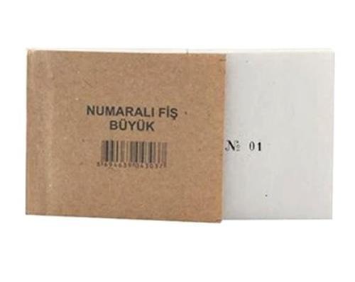 Numaralı Fiş Büyük - 6 adet