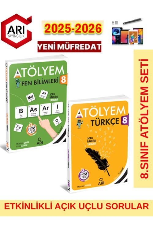 Arı 8.Sınıf 2025-2026 Müfredat Atölyem Serisi Fen Bilimleri-Türkçe Soru Bankası Seti Kalem