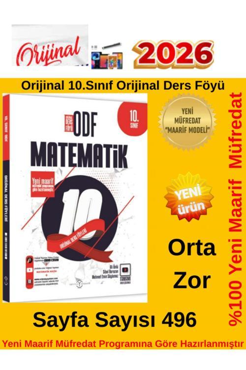 2026 10.Sınıf Orijinal Matematik %100 Yeni Maarif Müfredat Ders Föy Seti(Odf)Konu+Kalem