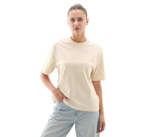 B0A424BEFL1-R Timberland Lush Comfort Short-Sleeve Tee Kadın T-Shirt Sütlü Kahve