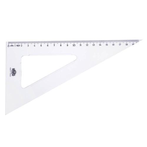 Gönye 26/60 Şeffaf Plastik - 2 adet