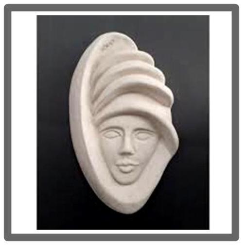 Seramik Mask Kız Kafası