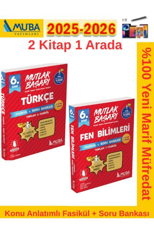 Muba Yayınları Mutlak Başarı 6.Sınıf Fen-Türkçe Fasikül+Soru Bankası Seti+Android Kalem