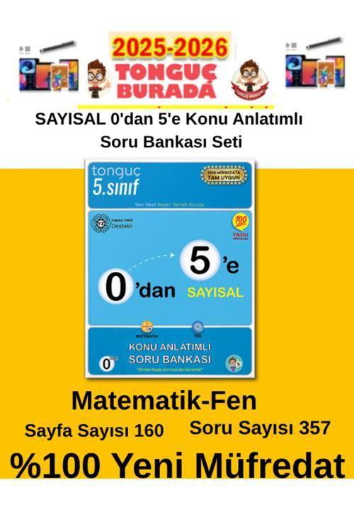 2025-2026 0'Dan 5'E Konu Anlatımlı Soru Bankası (Sayısal)+Akıllı Tahta Kalemi