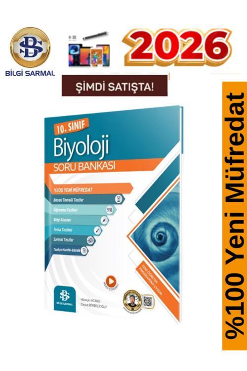 Bilgi Sarmal 2026 10.Sınıf Biyoloji %100 Yeni Müfredat Video Çözümlü Soru Bankası