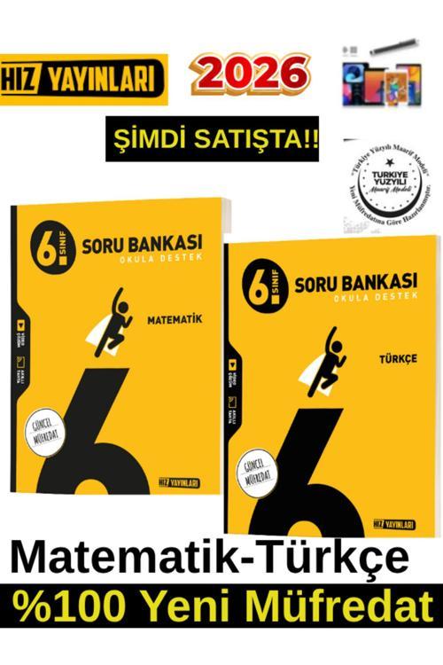 Hız 2026 6.Sınıf Matematik-Türkçe%100 Yeni Marif Müfredat Video Çöz. Soru Bankası+Android Kalem