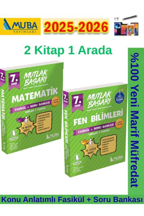 Muba Yayınları Mutlak Başarı 7.Sınıf Matematik-Fen Fasikül+Soru Bankası Seti+Android Kalem