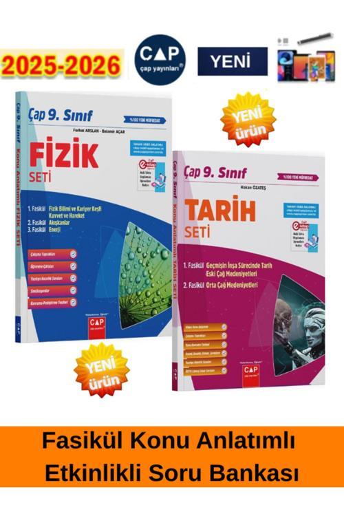 2025-2026 9.Sınıf Fizik-Tarih %100 Yeni Müfredat Konu Anlatımlı Fasikül(2Kitap)+Kalem