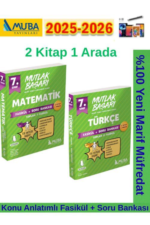 Muba Yayınları Mutlak Başarı 7.Sınıf Matematik-Türkçe Fasikül+Soru Bankası Seti+Android Kalem
